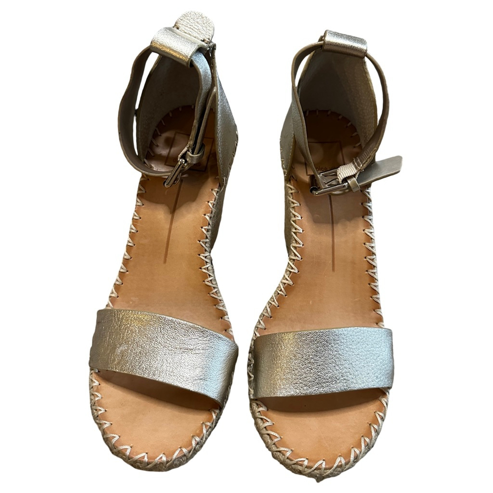 Women's Dolce Vita Gold Espadrille Wedge Sandals Size 7.5